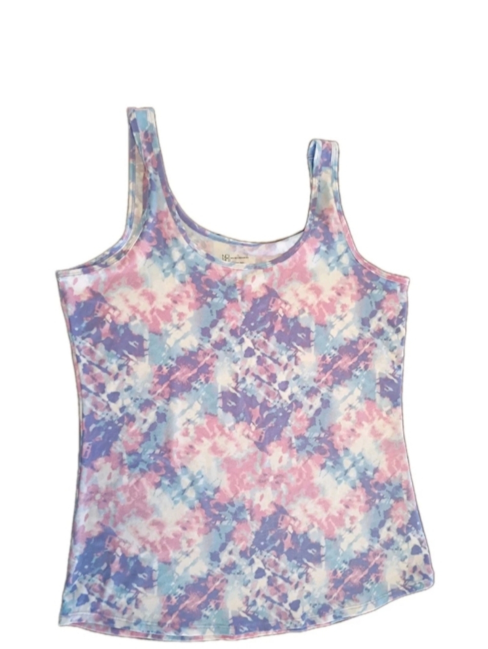 No Boundaries Pastel Tie-Dye Scoop Neck Tank Top - Pink, Blue, Purple